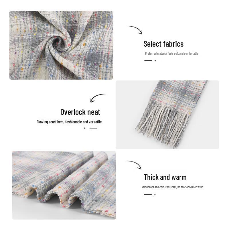 Women's Korean Style Polka Dot Warm Winter Scarf