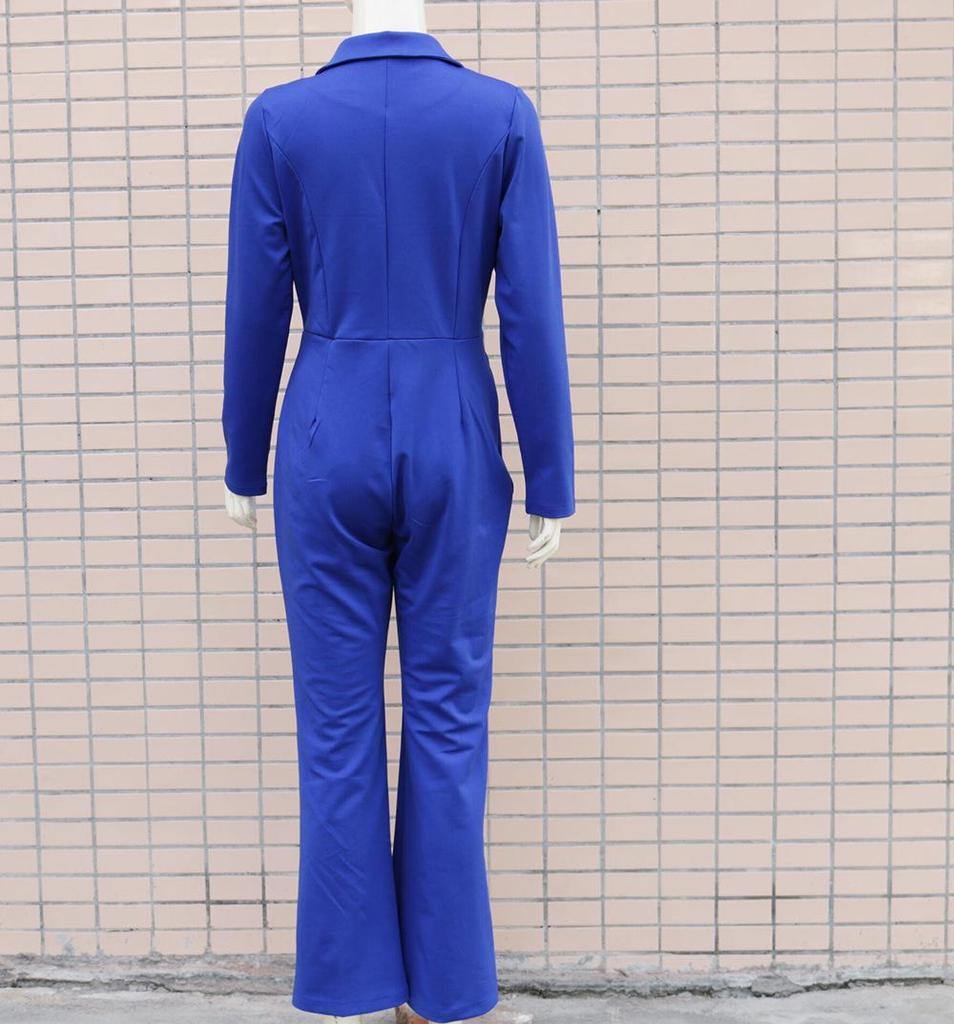 Dámská profesionální kombinéza s dlouhým rukávem a slim fit střihem s klasickým límcem