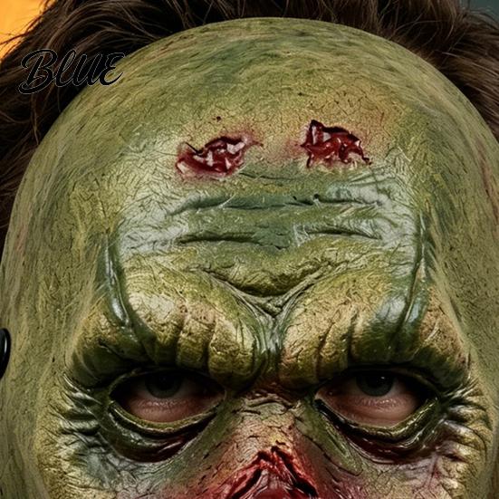Comfortable Full Face Mask Halloween Zombie Mask with Realistic Rotting Texture Design Breathable Old Wound PU Foam Cosplay for Parties And