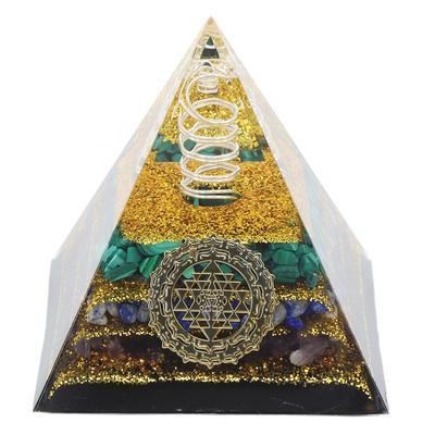 Křišťálová pyramida generátor energie Orgonová pyramida pro pozitivní energii Stolní dekorace Stres