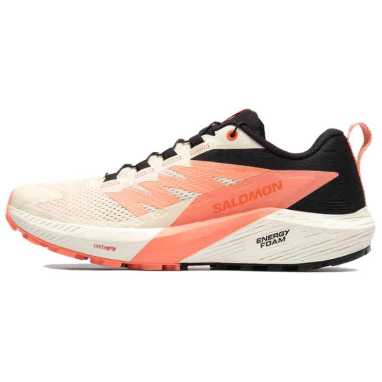 Salomon Sense Ride 5 Comfortable Versatile Non-Slip Durable Low-Top Trail Running Shoes Women sneaker White Pink L47808700