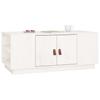 Vidaxl Coffee Table, White, 100X50X41 Cm, Solid Pine Wood