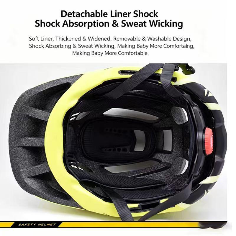 Kids Full Half Helmet Switchable, Breathable Adjustable Safety Helmet for Boys Girls Cycling, Scooter, Multi-Sport