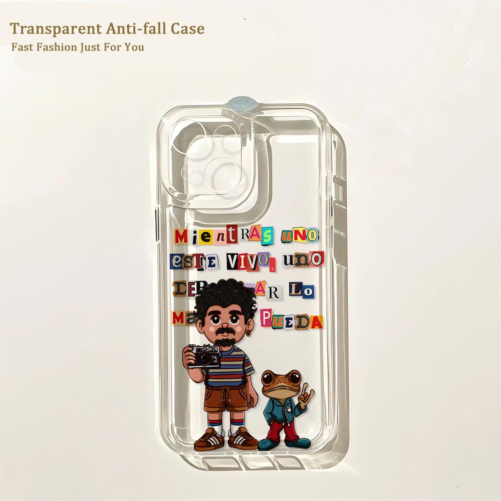 Hot Phone Case for B-Bad Bunnys Art IPhone 17 16 16e 15 14 13 12 11 Mini Pro Max X XR XSMax 7 8 Air Plus Transparent Back Cover