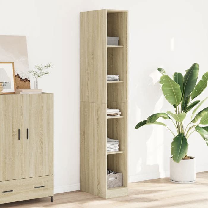 VidaXL Wardrobe Sonoma Oak 30x50x200 Cm Engineered Wood, Storage Cabinet, Wardrobe Organizer, Closet, 3307704