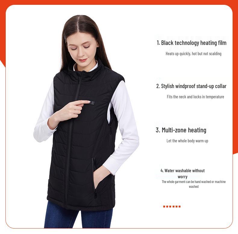 Winter Smart Heated Vest: Rechargeable, Dual-Control, Constant Temperature, Unisex, Warm Cotton for Men and Women