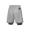 Li-Ning Anti-Series Contrast Ribbon Loose Moisture-Wicking Quick-Dry 2-In-1 Sports Shorts Men Bottoms Ultimate-Grey AKST521-2