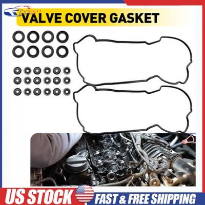 Valve Cover Gasket Spark Plus Washer Seals Set For Toyota 4.7L 3UZFE 2UZFE Black