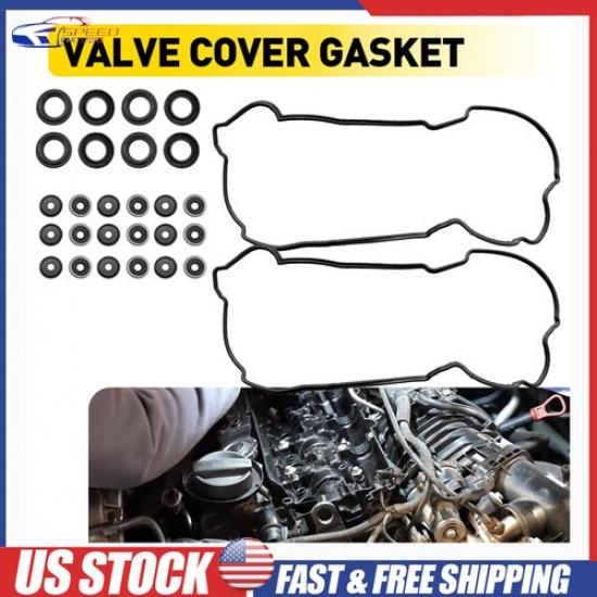 Прокладка клапанной крышки Набор уплотнений свечных колодцев Для Toyota 4.7L 3UZFE 2UZFE Черный