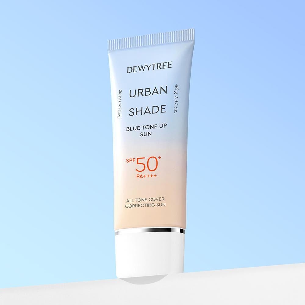 DEWTREE Urban Shade Blue Tone Up Sun SPF50+ PA++++ Radiance Sunscreen 40g