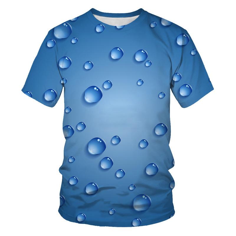Ice 3D Printed T-shirts for Men and Women, Drip, O-neck T-shirts, Log Fashion, Street Clothing Look, Kids Top Clothes
