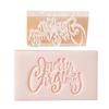 Christmas Cookie Molds English Blessing Pattern Fondant Moulds Acrylic Texture Dropshipping