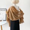 Summer Versatile Cotton and Linen Scarf Shawl Lengthened Solid Color Yarn Shawl Sunscreen Shawl Simple Scarf Silk Scarf Women