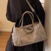 Retro Design Pu Leather Shoulder Bags For Women 2024 Korean Fashion Big Armpit Bag Female Crossbody Bag Handbags