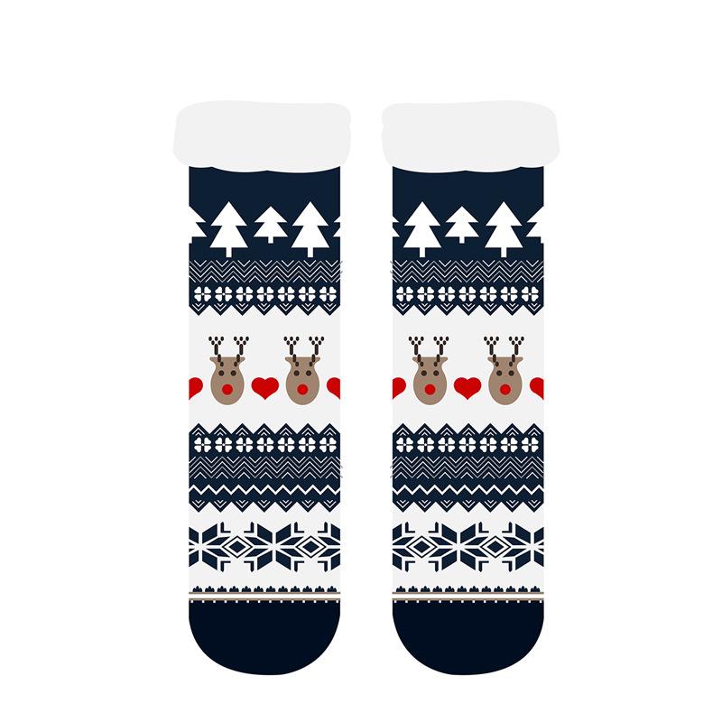 Women's Christmas Slipper Socks Non-Slip Grip Home House Floor Carpet Socks Fuzzy Fleece Lined Cozy Sleep Bed Socks Leg Warmer Winter