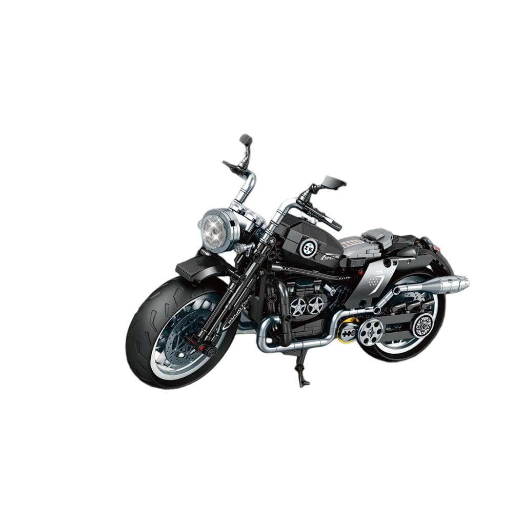 Retro Technical Race Car Motorcycle Moto City Building Blocks Racing Motobike Vehicles Bricks DIY Toy for Children Gifts