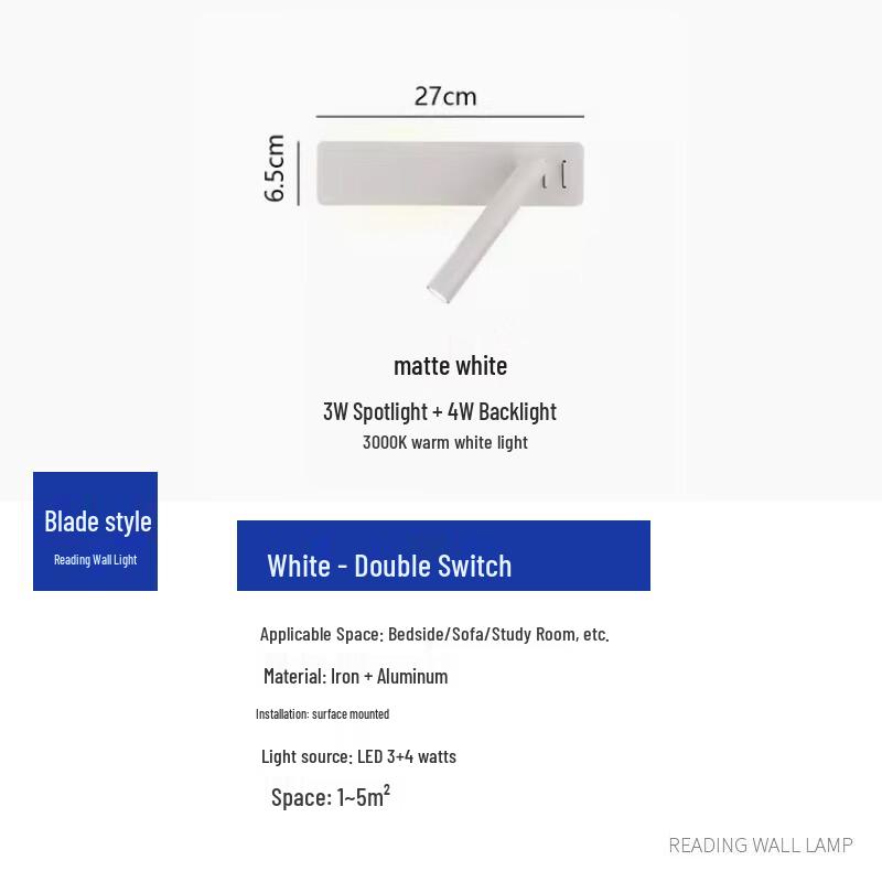 

Blade Series Bedside Wall Lamp