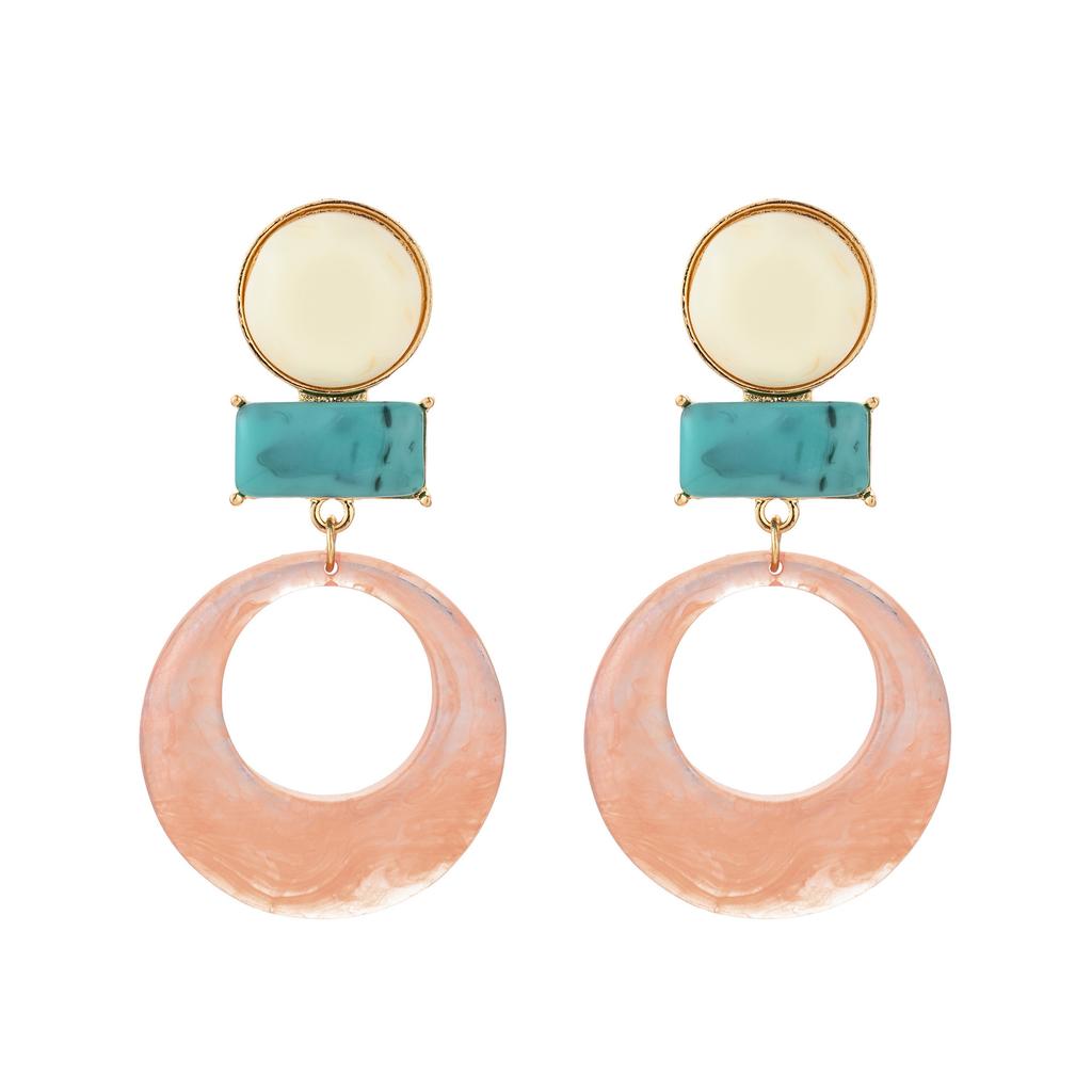 European and American Jewelry, Pink Sweet Earrings, Flower Water Droplets, Fashion Temperament, Small, Fresh and High-end Stud Earrings, Women