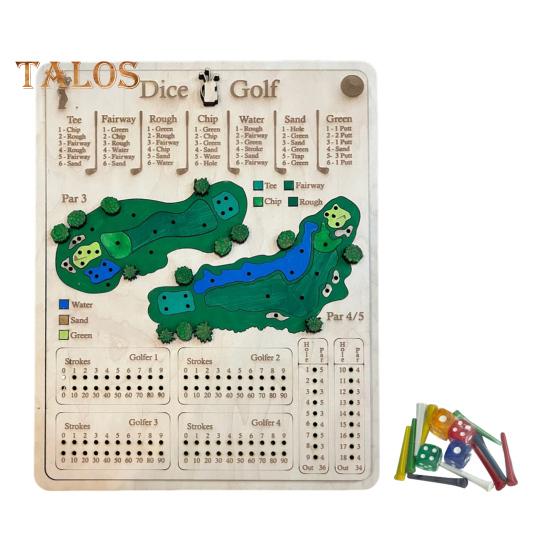 

1 набор деревянных игральных костей для гольфа, настольная игра, портативная дорожная доска для подсчета очков, игрушка для детей и взрослых, интерактивная настольная игрушка для гольфа, детская семейная вечеринка, игровые принадлежности A
