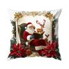Retro Santa Claus Cushions Pillowcase Cushion Cover Throw Pillow Sofa Decoration Pillowcover Home Car Decor