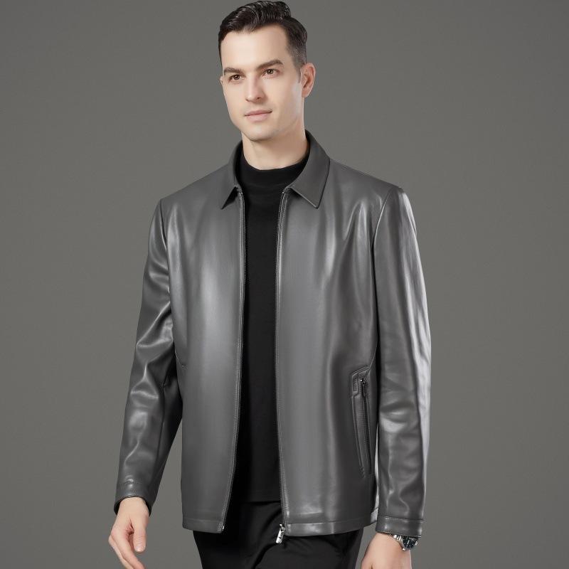 Новая мужская кожаная куртка — фото 8