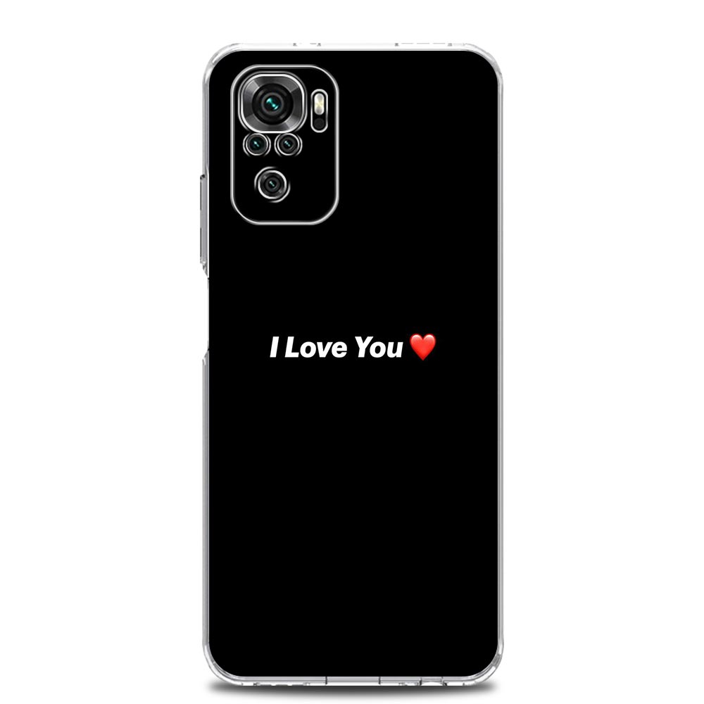

Phone Case For Xiaomi Redmi Note 13 12 5G 9S 9 8 10 11 Pro Plus 4G 9T 13C 12C 10C 9C 9A 7 Clear Cover I Love you Pink Heart Redmi 9