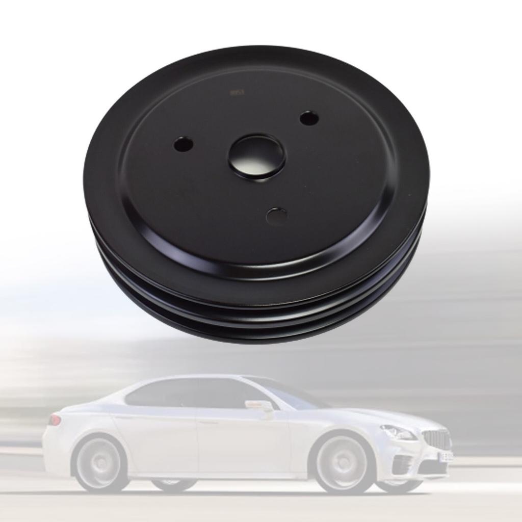 Automobil Kurze Wasserpumpe Kurbelwellenriemenscheibe 2 Nuten Langlebiger Ersatz Silber Swp für Chevy SBC 262 327 400