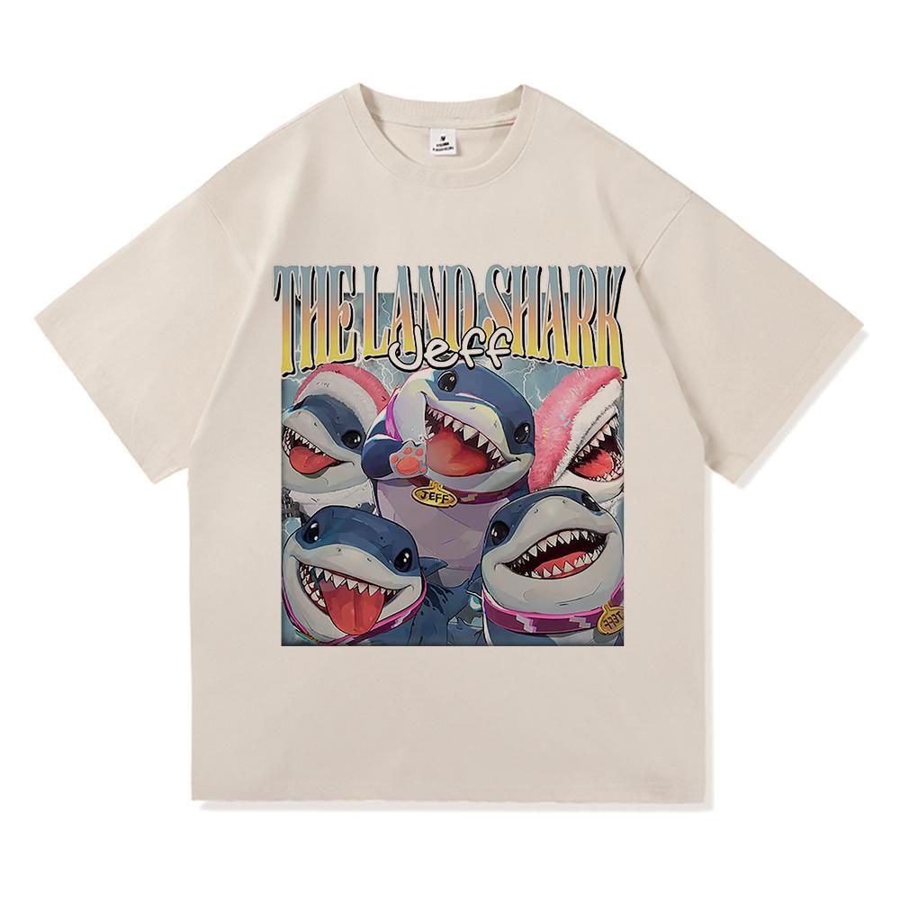 Vintage Jeff The Land Shark The Eras Tour T Shirt Fashion Men Funny Cute Landshark Tshirt Unisex High Quality Cotton Tees Shirts