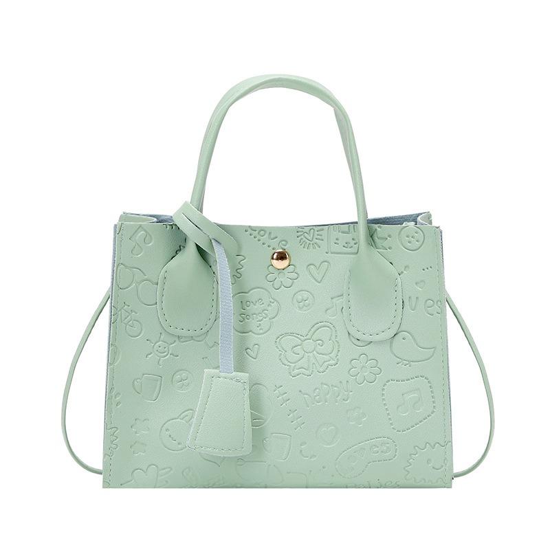 Spring New Tote Bag Shoulder Bag Korean Street Trend Version Bag Women's Embossed Handbag One Piece
