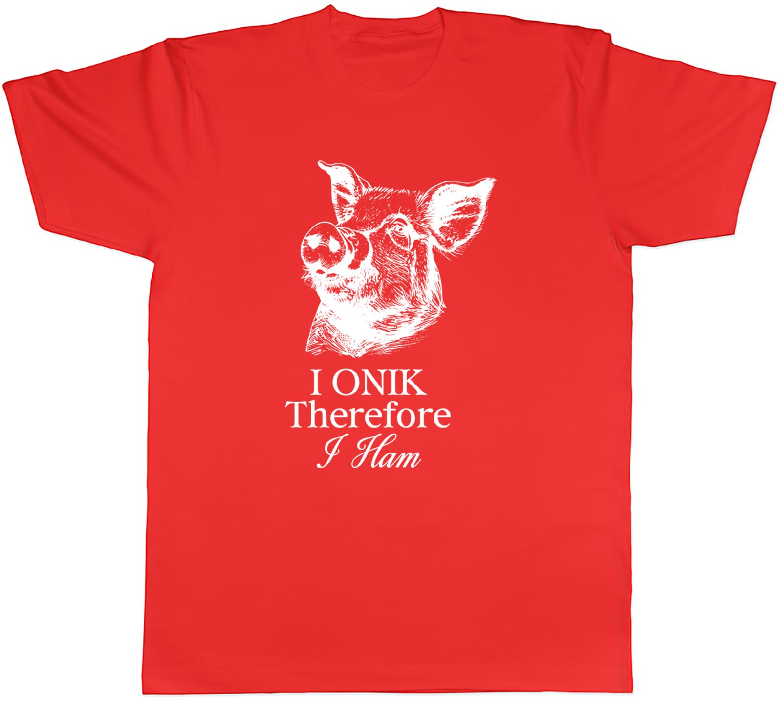 Funny Pig I Oink Before I Ham Unisexs TShirt Tee Gift Top S