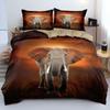 3D Elephant Theme Home Bedding Set Animal Print Quilt Cover Pillow Case 2/3 Piece Single/Double Duvet Cover AU Extra Large Decorative Duvet Cover