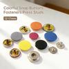 Meetee 100Sets 10-17mm Metal Button 14 Colors Press Studs for Leather Clothes Bags Decor Snap Fasteners Kit Sewing Accessories