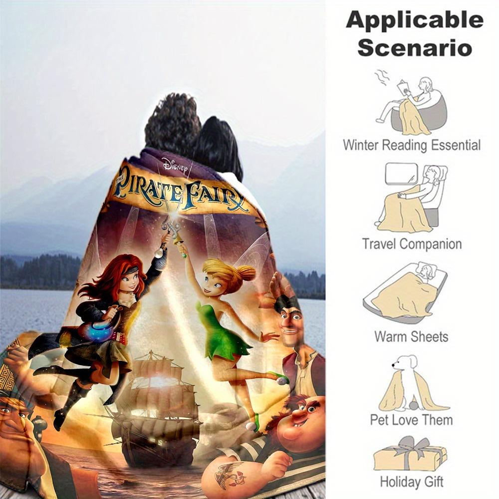 1pc, Tinker Bell and the Pirate Fairy Blanket Seasonal Universal Home Decorative Throw Blanket for Room, Living Room, Travel, Camping, Car Blankets
