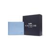 New COACH Billfold Wallet Pebbled Leather Wallet Women's Blue CC136-POL