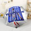 Mbappe Customize Text Umbrella Compact Travel Automatic Umbrella Retractable Design with 8-Rib Durability Sturdy Construction