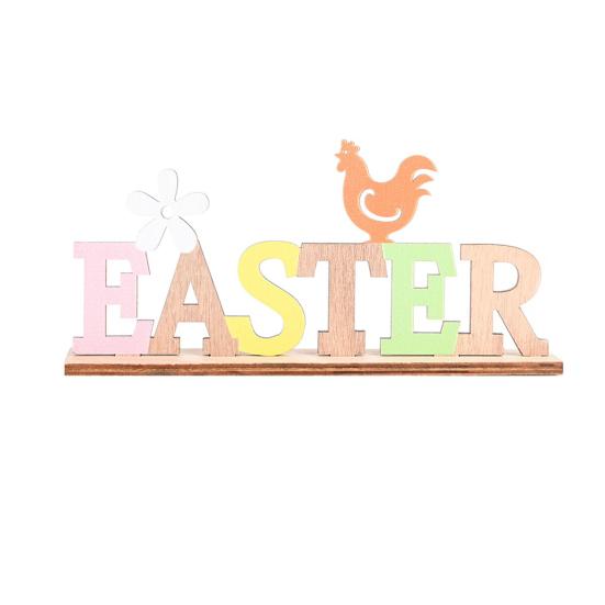 

Ornament Hello Spring Easter Letter Flower Rooster Decoration for Party 1