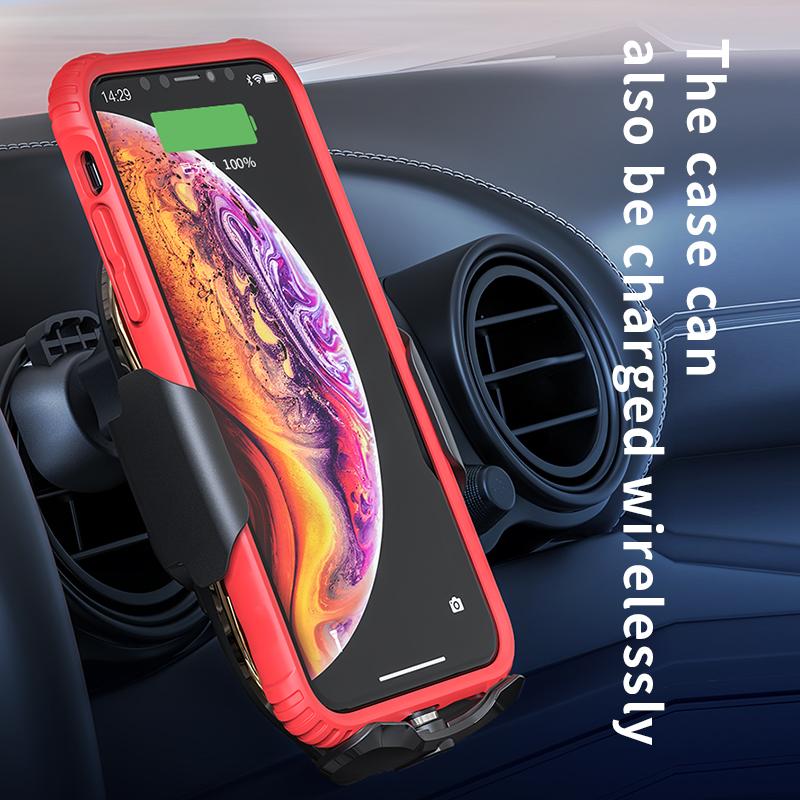 Universeller magnetischer Schnellladehalter für Telefone, automatische Klemmung, Qi-Wireless-Ladegerät