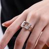 Asymmetrical Copper Elegant Ring For Women Minimalist Style Unique Statement Fashion