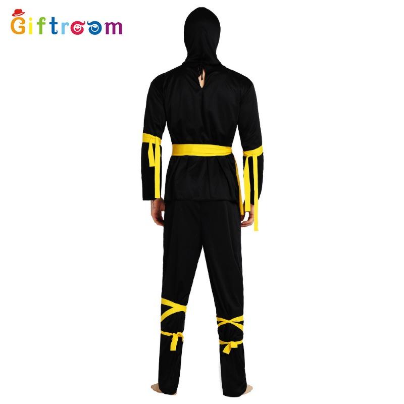 Carnival Stage Performance Costume Cool Handsome Samurai Adult Male Yellow Dragon Ninja Festival Performance Costume
