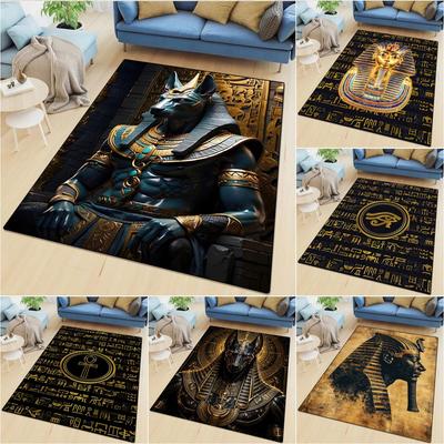 1Pc Pharaoh of Egypt Print Rug - Home Decoration Carpet For Living Room Bedroom Flooring Computer Chair Area Rug