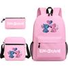 Printed Schoolbag Three-Piece Set, Primary And Secondary School Schoolbag, Backpack, Shoulder Bag, Pencil Bag.