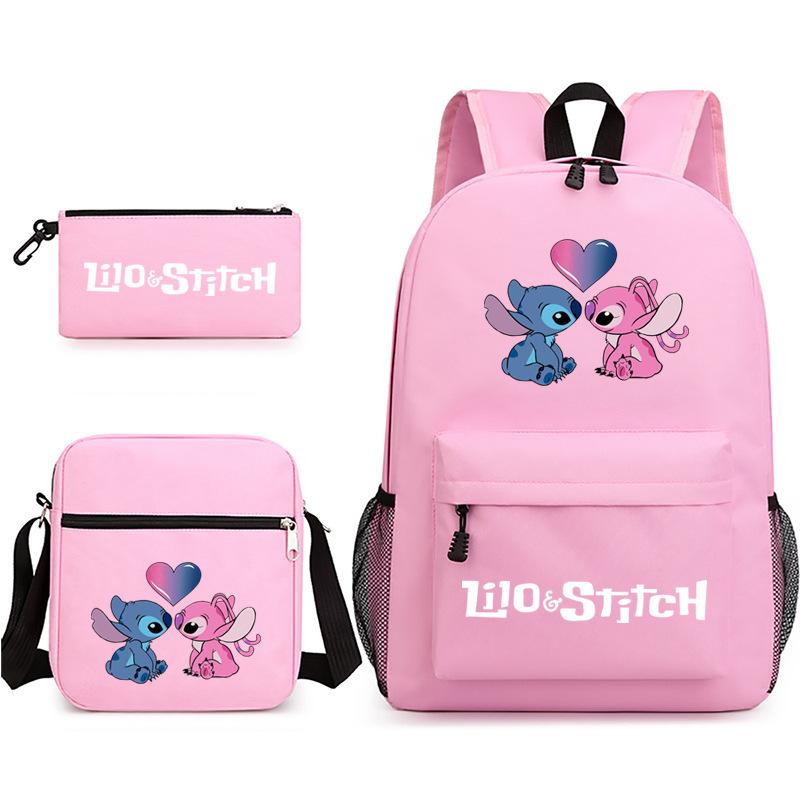 Printed Schoolbag Three-Piece Set, Primary And Secondary School Schoolbag, Backpack, Shoulder Bag, Pencil Bag.