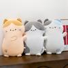 Cute Sitting Cat Plush Toy Bed Hugging Sleeping Three Flower Cat Throw Pillow Doll Long Pillow