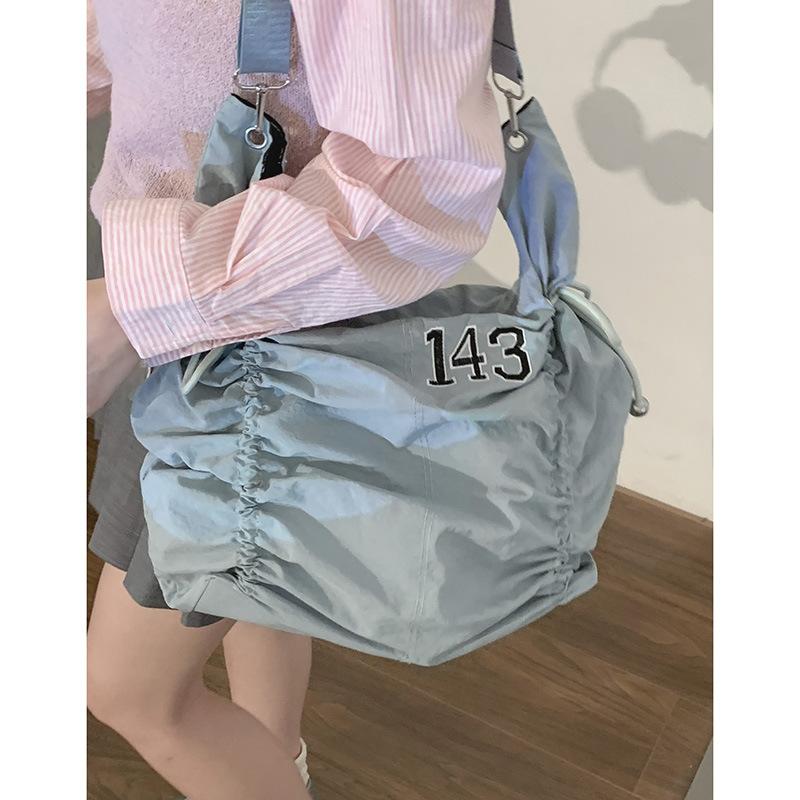 

Casual canvas bag women s backpack 2025 new Korean version letter tote bag versatile large-capacity messenger bag синий