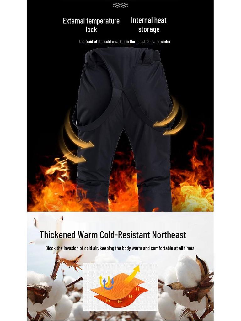 Winter Ski Bib Pants: Windproof, Waterproof, Breathable, and Insulated for Men and Women