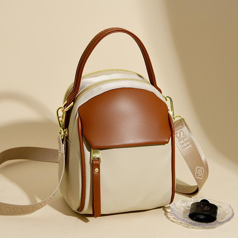 Color-blocking Single-shoulder Bag Fashionable Mobile Phone Bag Crossbody Bag Simple and Versatile Small Bag