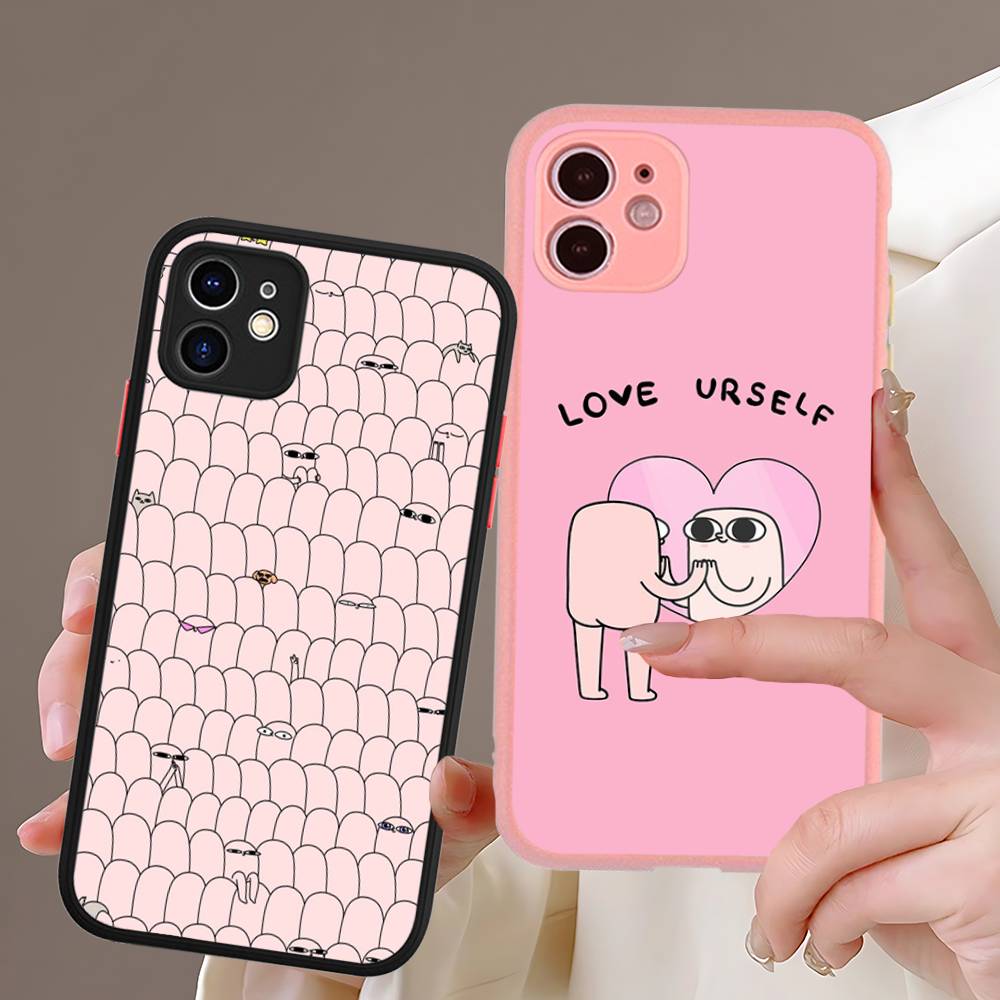 Ketnipz Cartoon Phone Case For IPhone 16 15 14 11 12 13 Pro Max Plus 12 XS Max Back Cover Matte Case