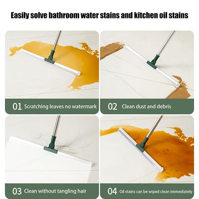Telescopic Toilet Bathroom Wiper Mop Magic Broom Sweeping Ground Scraping Floor Cleaning Household Mop Cleaning Tool