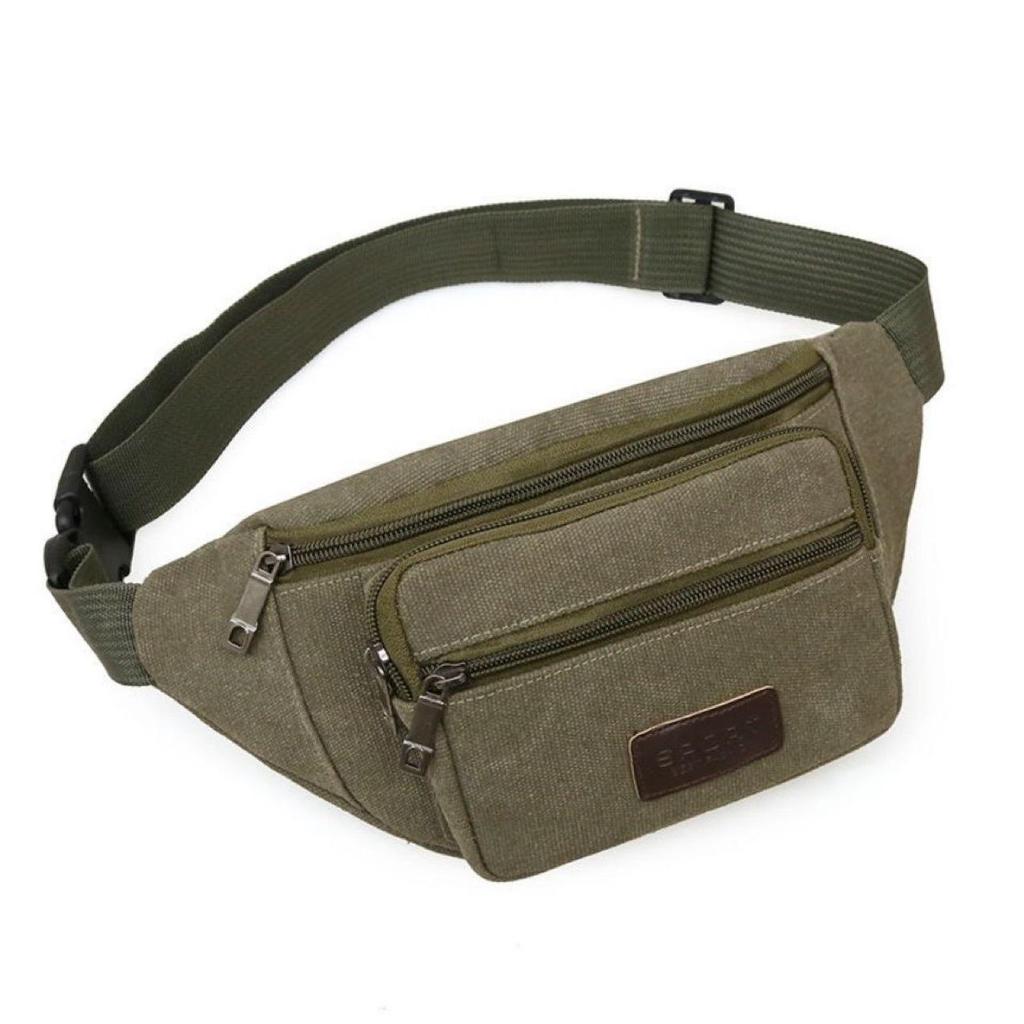 Korean Canvas Thickened Waist Bag & Mobile Phone Wallet