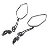 2pcs Bike Mirrors Adjustable Black Aluminum Alloy Bike Rear View Mirror for Mountain Bike Electric Bike Motorcycle